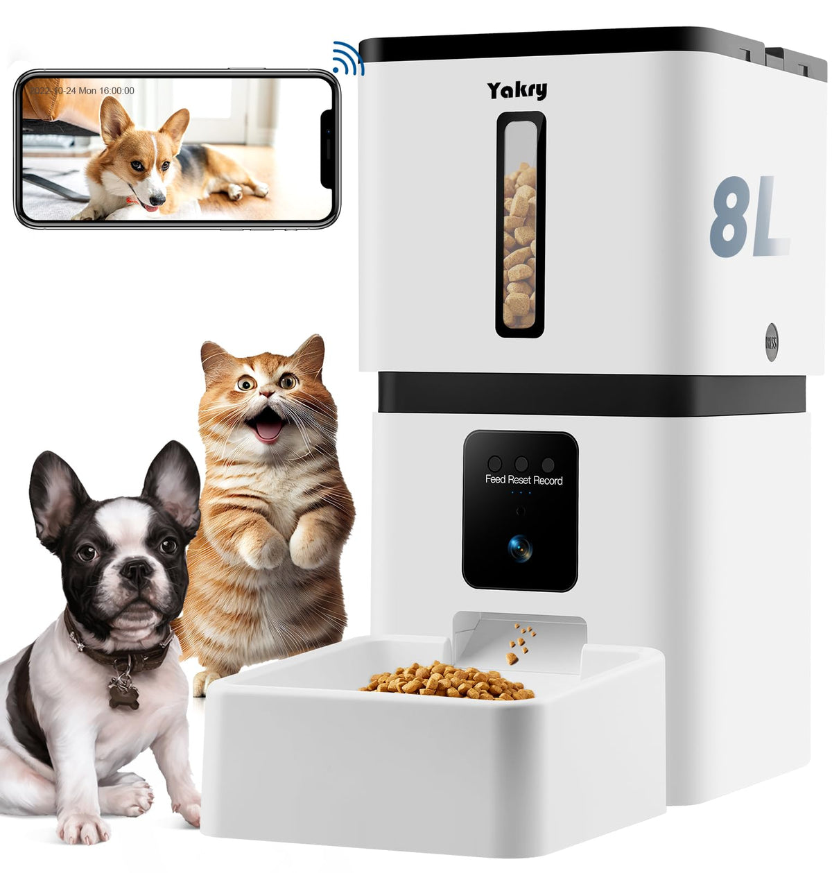 Yakry Automatic Pet Feeder with Camera