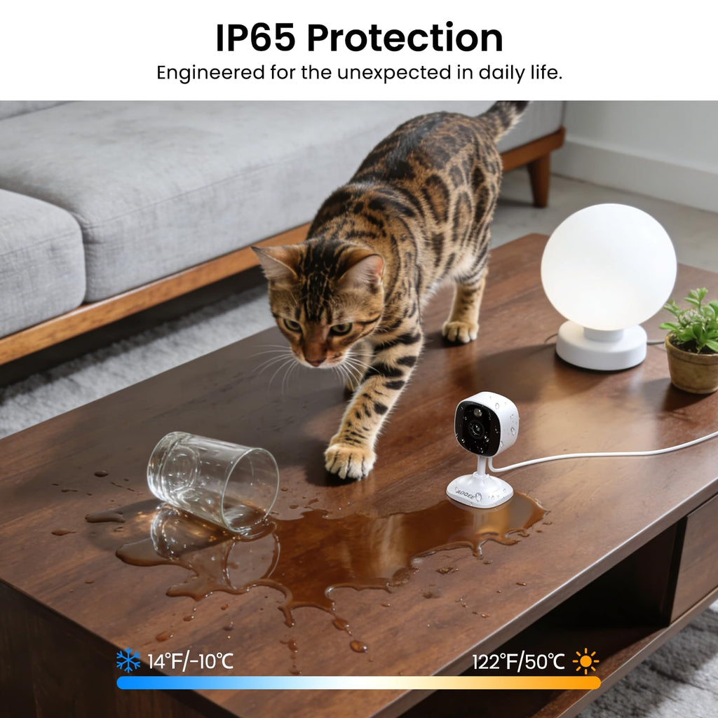 AOQEE 2K Cameras for Home Security, Indoor/Outdoor, Full Color, C1