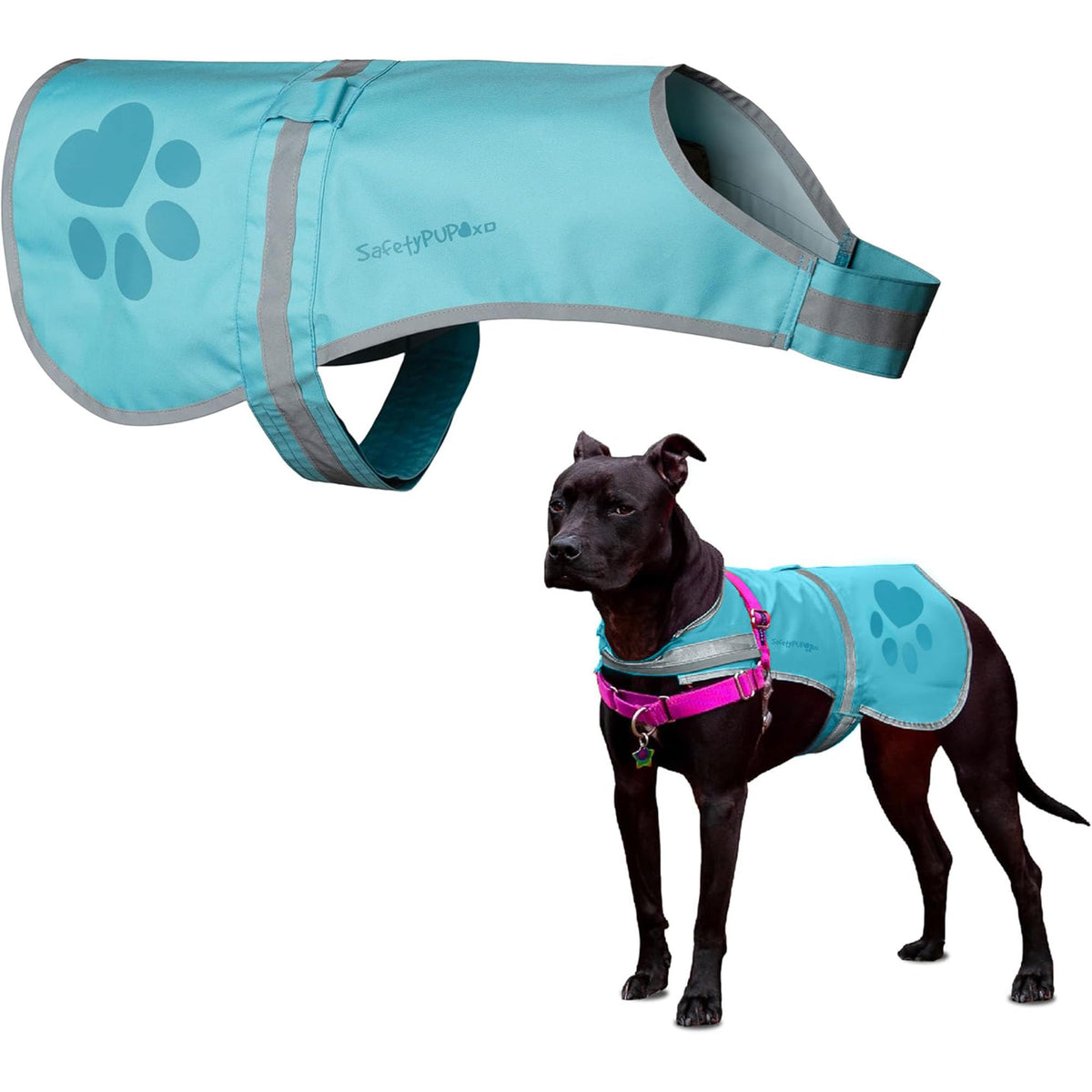 Reflective Hi-Vis Dog Safety Vest for Night Walks