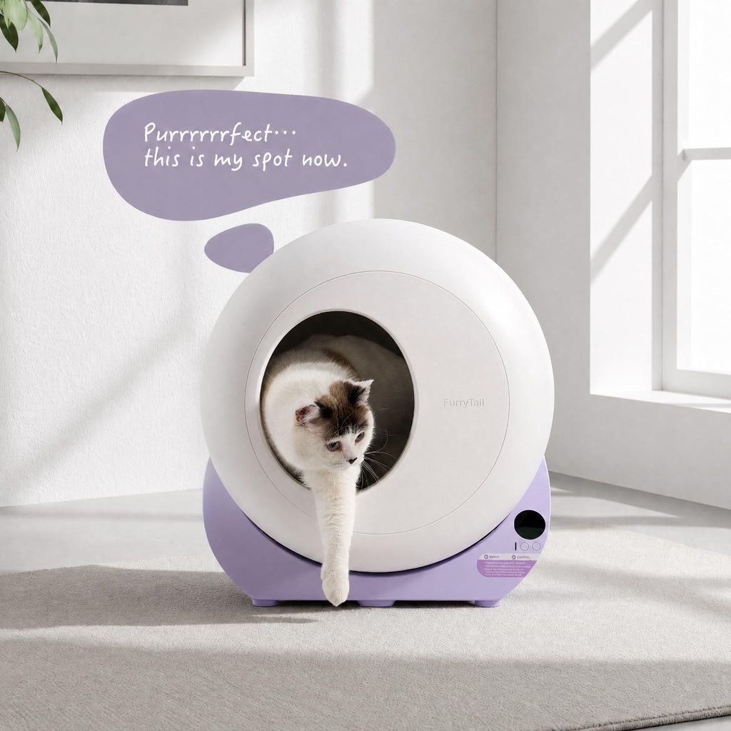 Furrytail Self-Cleaning Automatic Cat Litter Box with Night Light