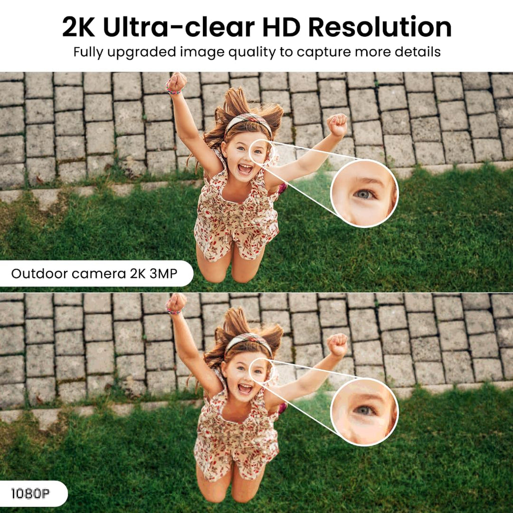 AOQEE 2K Cameras for Home Security, Indoor/Outdoor, Full Color, C1