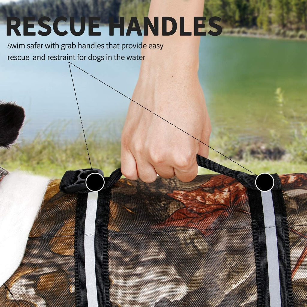 Camouflage Dog Life Jacket with Adjustable Safety Buckles