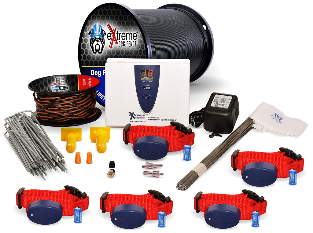 Underground Electric Dog Fence Premium - Standard Dog Fence System for Easy Setup and Superior Longevity and Continued Reliable Pet Safety - 5 Dog