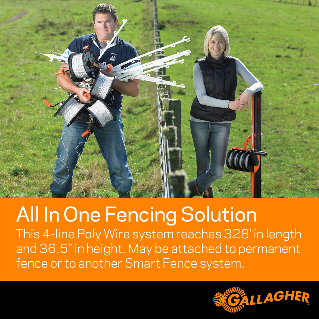 Gallagher Smart Fence 2 Portable Electric Fence for Livestock