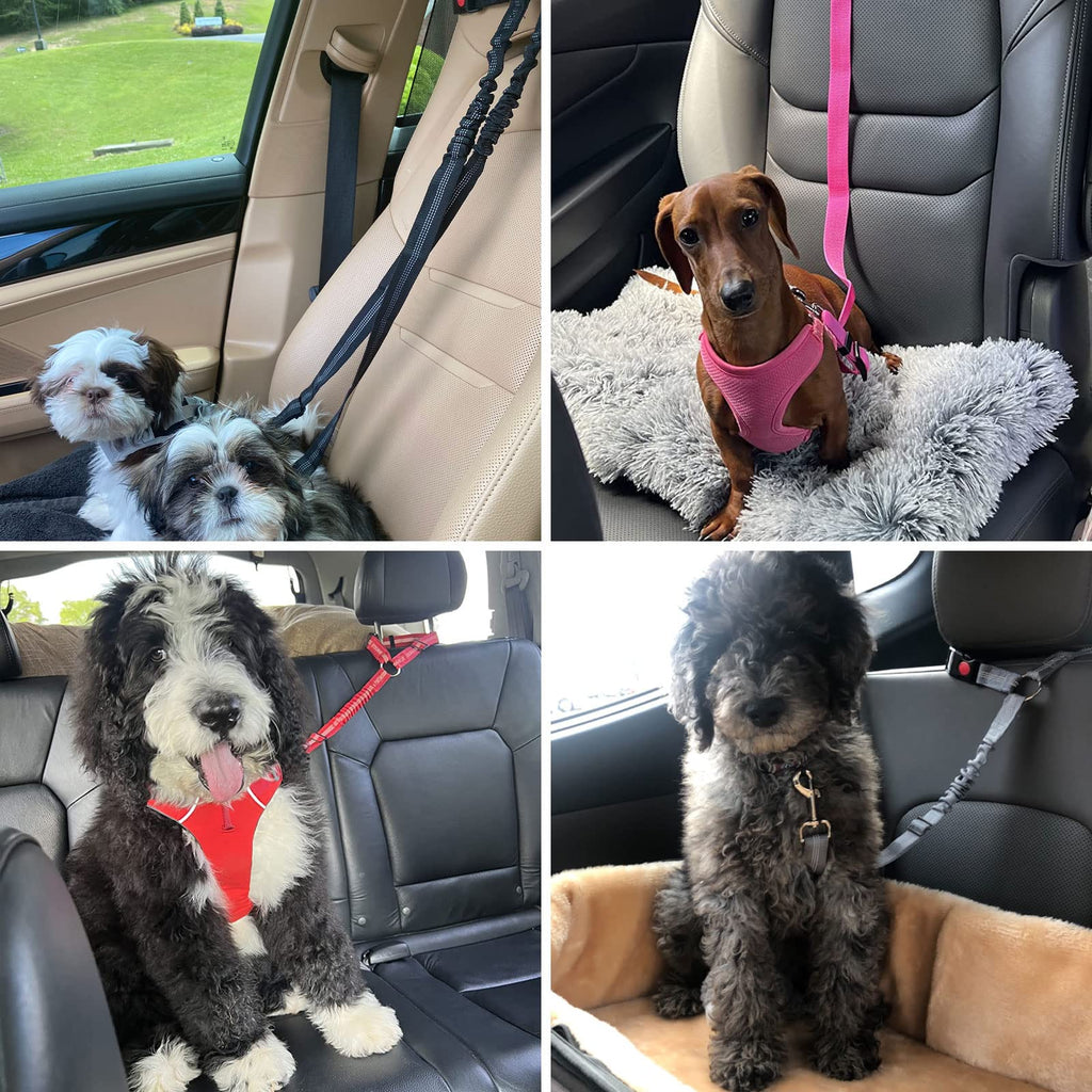 BWOGUE Dog Car Seat Belt with Headrest Safety Restraint