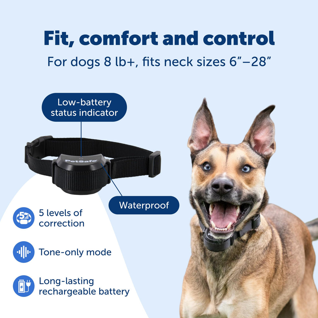 PetSafe Stay & Play Compact Wireless Fence, LCD Screen to Adjust the Circular Boundary, Secure up to a 3,000 Square Metre Area, Use for All Your Pets, Portable System