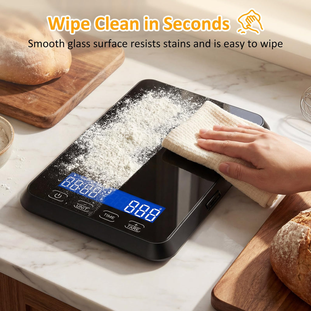 Kitchen Scale, 33 lb Food Scale for Baking & Cooking