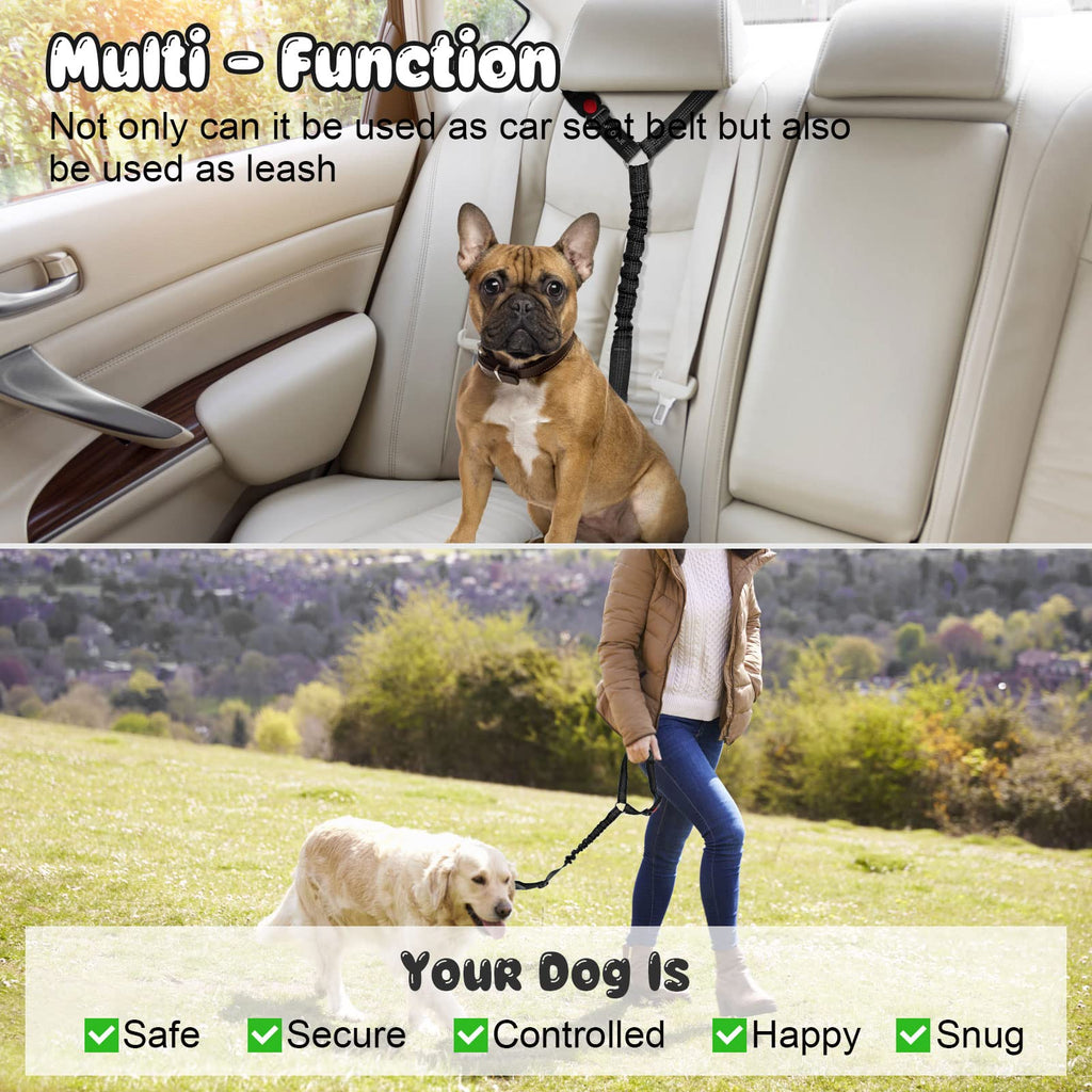 BWOGUE Dog Car Seat Belt with Headrest Safety Restraint