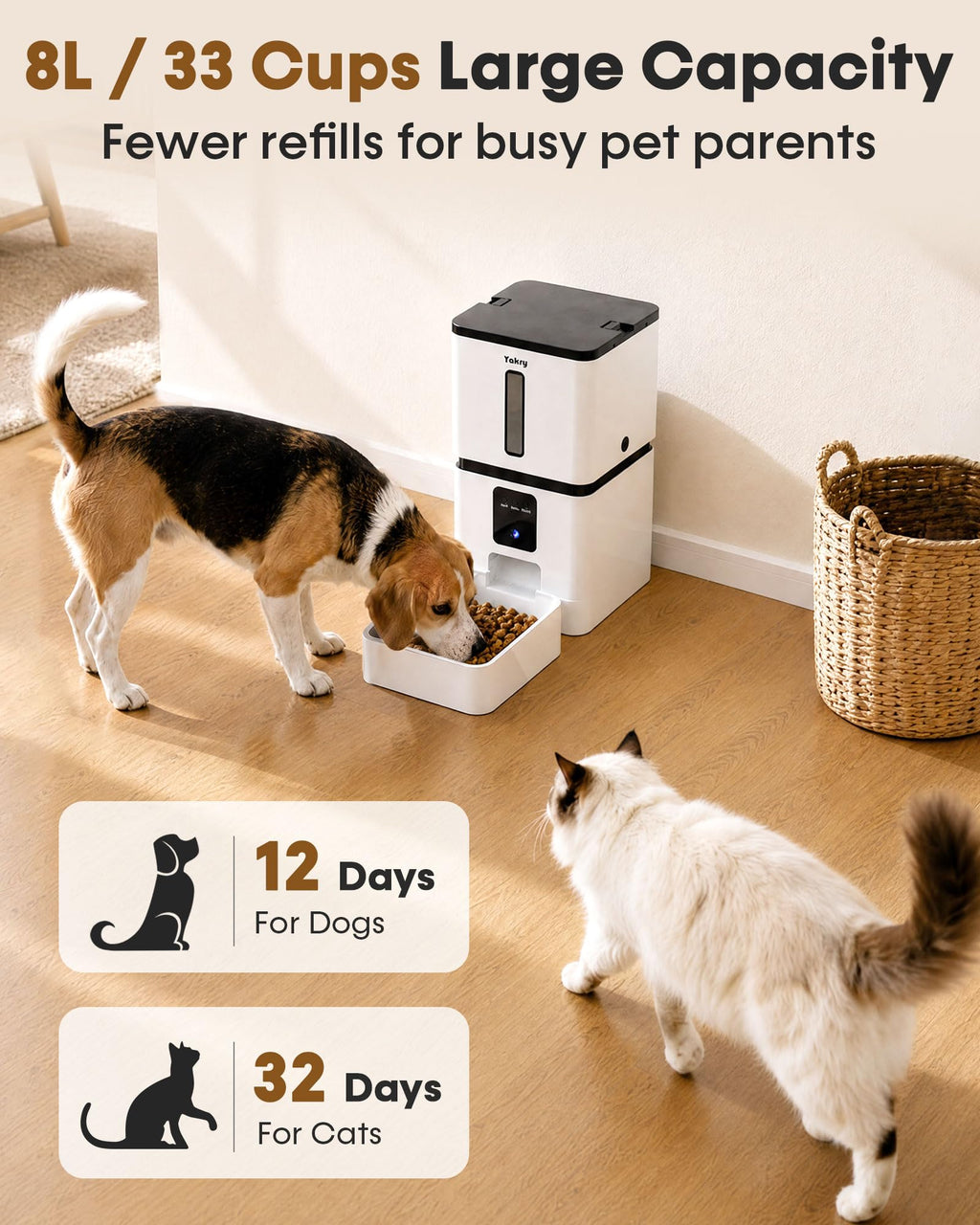 Yakry Automatic Pet Feeder with Camera