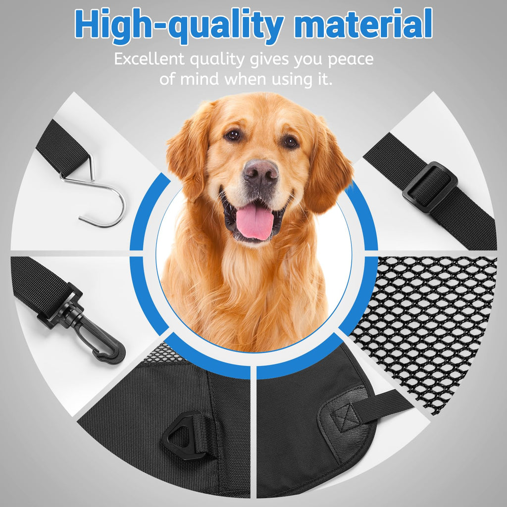 Wellbro Padded Dog Car Backseat Barrier with Mesh Windows