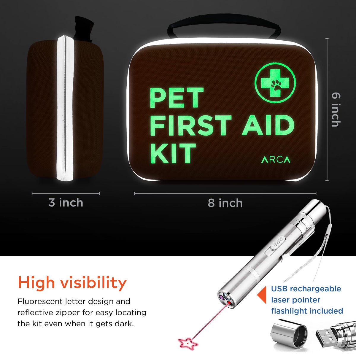 ARCA PET Cat & Dog First Aid Kit for Home and Travel
