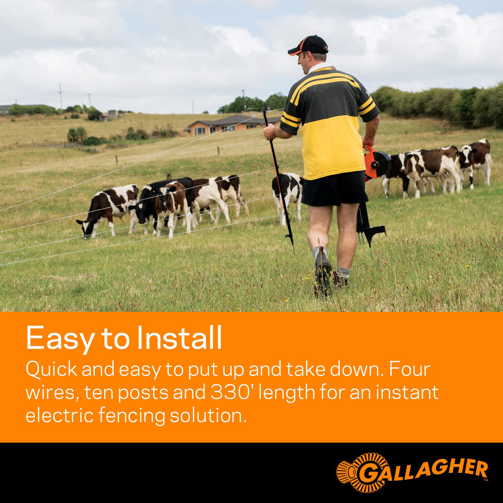 Gallagher Smart Fence 2 Portable Electric Fence for Livestock