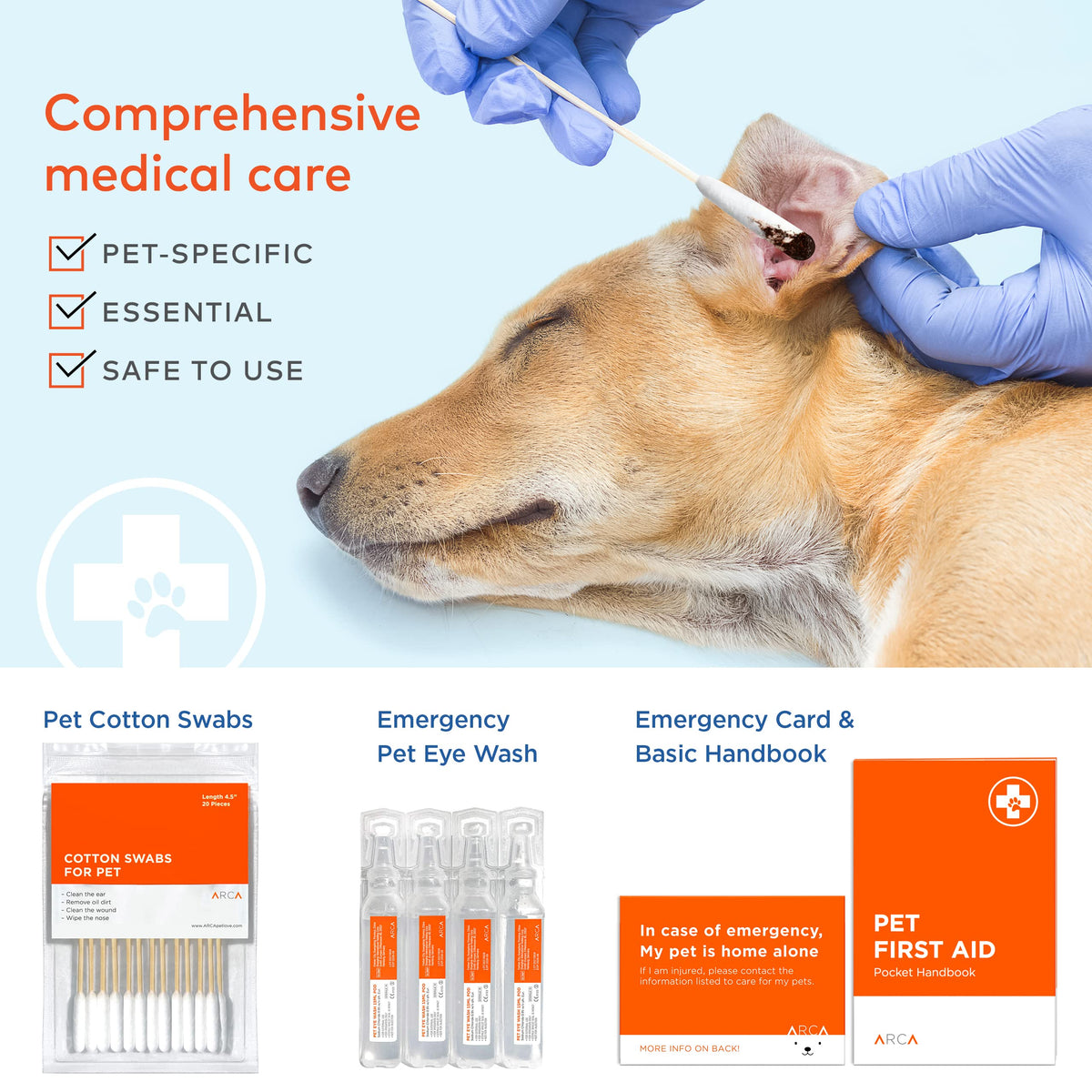 ARCA PET Cat & Dog First Aid Kit for Home and Travel
